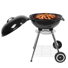 18in Enamel Spherical N001 Carbon Oven (Color: Black)