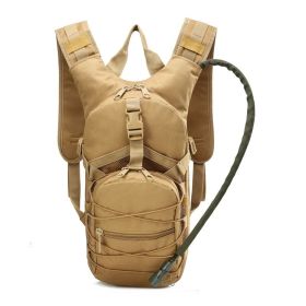 Men's hiking travel off-road cycling cycling hydration duffel bag running sports outdoor tactical water bags backpacks (Color: Brown)
